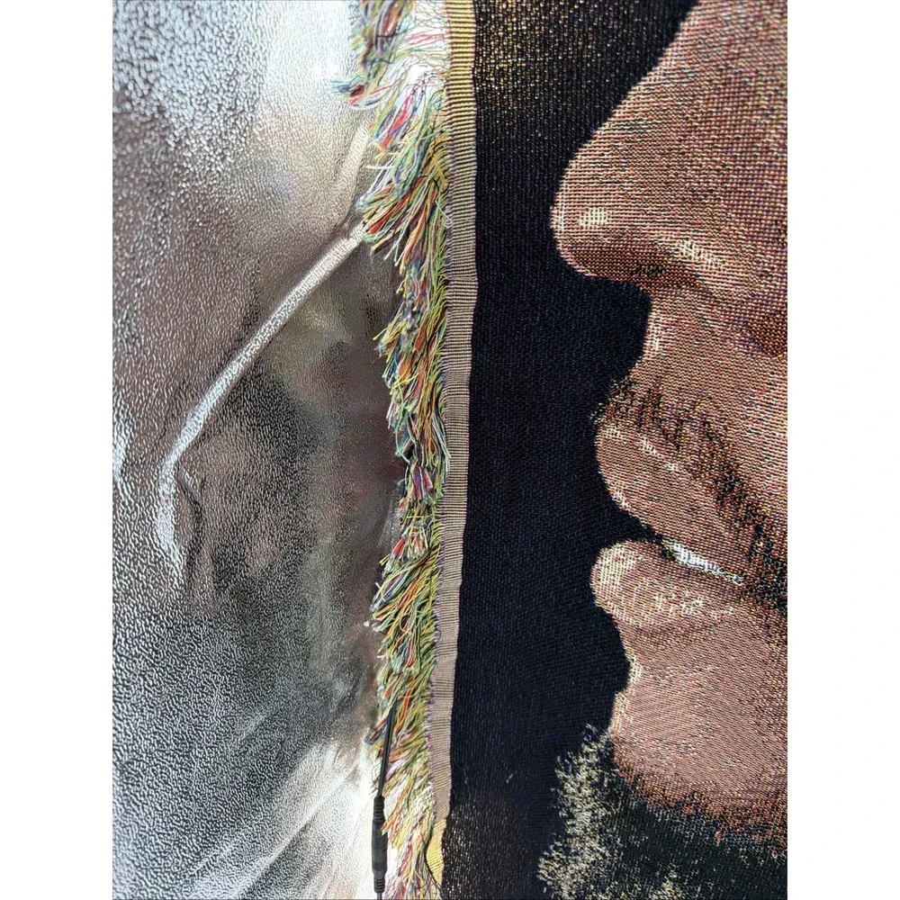 Bob Marley Lion Tapestry Throw Blanket Vintage 44